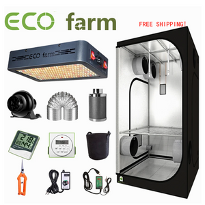 ECO Farm 2'x2' Complete Grow Tent Kit - 120W LED Grow Light