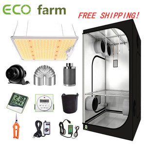 ECO Farm 2'x2' Complete Grow Tent Kit - 100W Samsung 281B Chips Waterproof Quantum Board