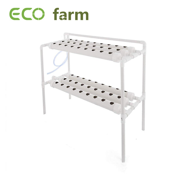 ECO Farm Vertical Farming 2 Layer 6 Pipes 54 Plant Sites Hydroponic Grow Kit Portable Equipment