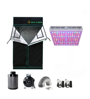 Eco Farm C850 Series 5*5FT (60*60 Inch/ 150*150 CM) Essential LED Indoor Gardening Greenhouse Kit For 6 Plants