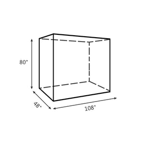 ECO Farm 9*4FT(108*48*80 Inch/270*120*200CM) 600D Hydroponic 2-in-1 Indoor Grow Tent