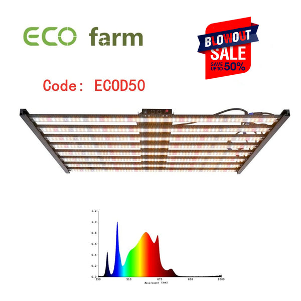ECO Farm 480W/640W/800W/1000W Dimmable LED Grow Light With Samsung 301 Chips+UV+ IR