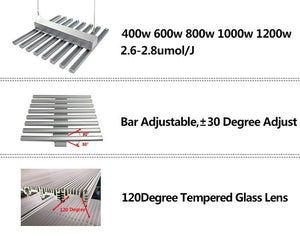 ECO Farm 400W/600W/800W/1000W/1200W With Samsung 561C Chips Dimmable LED Grow Light Bar Smart Control