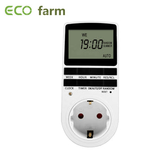 ECO Farm 24 Hour Switch Programmable Cyclic Timer Outlet for Grow System