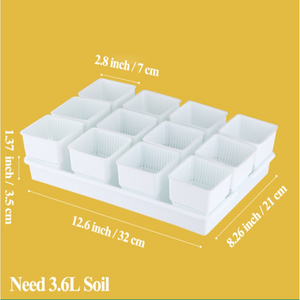 ECO Farm Plastic Square Pot Flower Garden Container in Root Control Function