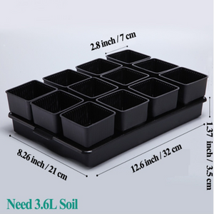ECO Farm Plastic Square Pot Flower Garden Container in Root Control Function