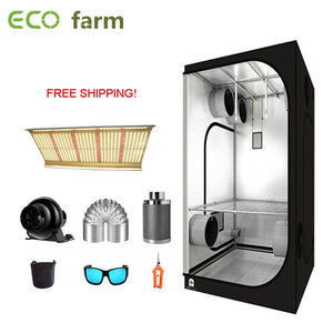 ECO Farm 3.3'x3.3' Essential Grow Tent Kit - 240W Quantum Board With Samsung 561C Chips