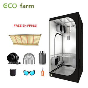 ECO Farm 2'x2' Complete Grow Tent Kit- 100W Samsung 561C Chips LED Quantum Board