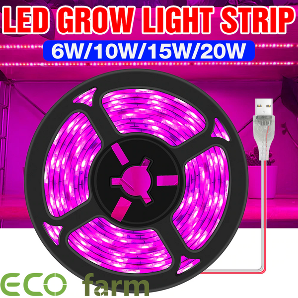 ECO Farm LED Full Spectrum Phyto Lamp USB 5V Grow Light Strip 2835 SMD for Plants Flowers Hydroponic Grow