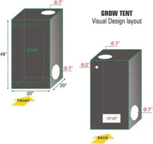 ECO Farm 1.6*1.6FT (20*20*40 Inch/ 50*50*100 CM) Reflective Mylar Indoor Hydroponic Grow Tent