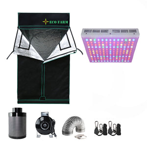 Eco Farm 3*3FT (36*36 Inch/ 90*90 CM) Hydroponics Complete Grow Room Tent Kit For 2 Plants