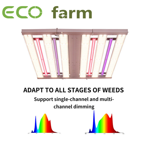ECO Farm 740W Three Channel Dimming UI4 Series Foldable LED Grow Light +UV IR With Samsung 301B/ HOLTEK Chips
