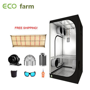 ECO Farm 3.3'x3.3' Essential Grow Tent Kit - 320W Quantum Board With Samsung 561C Chips