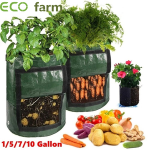 ECO Farm Plant Waterproof Grow Bag PE Gardening Vegetable Grow Container 1/3/5/7/10 Gallon