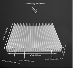 ECO Farm Aluminum High Power Radiator Wide 200*25mm Solid State Heat Sink