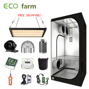 ECO Farm 2'x2' Complete Grow Tent Kit - 120W LM301B White And Red Light Quantum Board