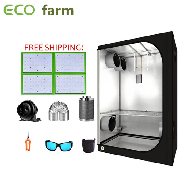 ECO Farm 4'x4' Essential Grow Tent Kit - 400W Spliced Quantum Board With Samsung 281B Chips