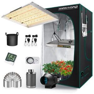 Mars Hydro 4' x 4' Grow Tent Kit With TSW 2000 LED Grow Light
