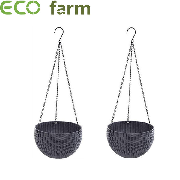 ECO Farm Plastic Flower Pot Hanging Planter for Indoor Outdoor Garden Plants