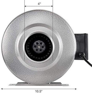 iPower GLFANXINLINE4 4 Inch 190 CFM Inline Duct Ventilation Fan HVAC Exhaust Blower for Grow Tent