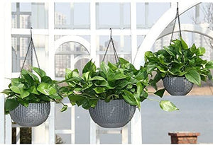 ECO Farm Plastic Flower Pot Hanging Planter for Indoor Outdoor Garden Plants