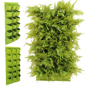 ECO Farm 9/18/36/64 Pockets Green Grow Bags Planter Vertical Garden Vegetable Living Garden Bag Seedling Wall Hanging Plant Growing Bags