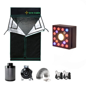 Eco Farm 3*3FT (36*36 Inch/ 90*90 CM) Essential DIY LED Grow Package Indoor Grow Tent for 2 Plants