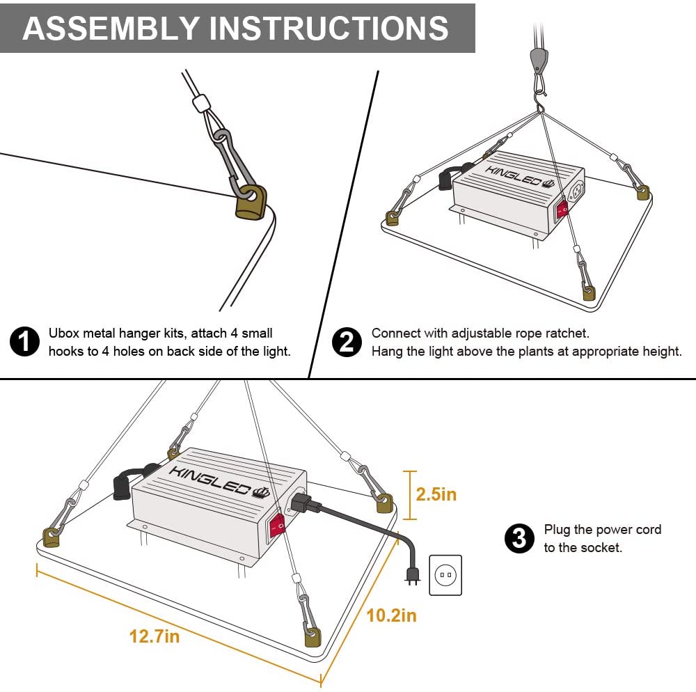 King plus 1000w on sale led grow light