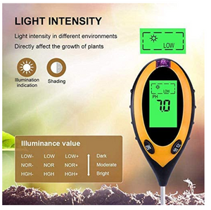 ECO Farm 4-in-1 Soil PH Tester Soil Moisture Sensor LCD Display For Household