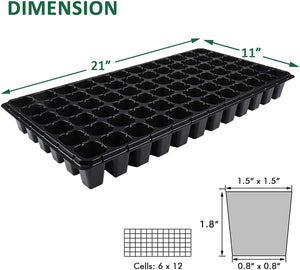 ECO Farm 10 Pack Seed Starter Kit 72 Cell Seedling Trays Gardening Germination