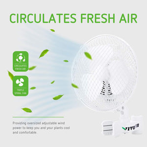 VIVOSUN 6 Inch Clip on Oscillating Fan Fit for 0.59 to 1 Inch Grow Tent With 2 Speed Control