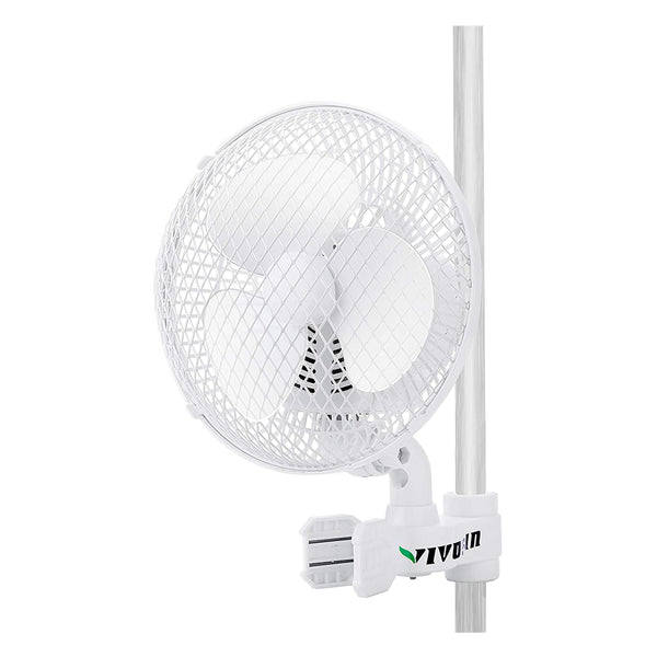 VIVOSUN 6 Inch Clip on Oscillating Fan Fit for 0.59 to 1 Inch Grow Tent With 2 Speed Control