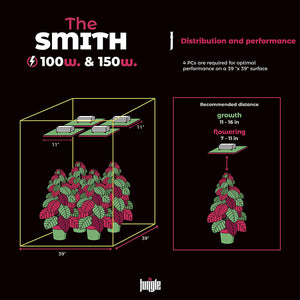 The Jungle - The Smith LED Indoor Grow Light with Samsung LEDs Quantum Board  (150W, 3000K Dimmable)