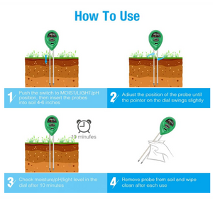 ECO Farm 3-in-1 Soil PH Tester Soil Moisture Sensor For Household