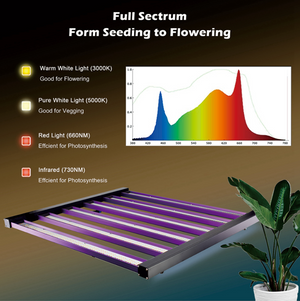 ECO Farm DBL 320W/480W Full Spectrum LED Grow Light Foldable Light Strips With Samsung Chips