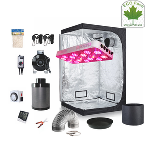 ECO Farm 4*4 FT(48*48*80 Inch/ 120*120*200 CM) DIY Grow Package Indoor Complete Kit Growing System