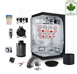 Eco Farm 5*5 FT(60*60*80 Inch/ 150*150*200 CM) DIY Grow Package Indoor Grow Tent Complete Kit