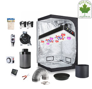 Eco Farm 5*5 FT(60*60*80 Inch/ 150*150*200 CM) DIY Grow Package Indoor Grow Tent Complete Kit