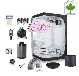 ECO Farm 4*4 FT(48*48*80 Inch/ 120*120*200 CM) DIY Grow Package Indoor Complete Kit Growing System