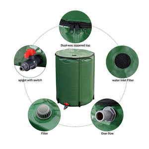 Collapsible Runoff Portable Rain Barrel Water Collector Tank