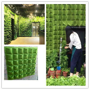 ECO Farm 9/18/36/64 Pockets Green Grow Bags Planter Vertical Garden Vegetable Living Garden Bag Seedling Wall Hanging Plant Growing Bags
