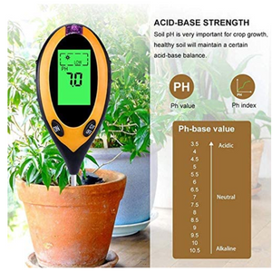 ECO Farm 4-in-1 Soil PH Tester Soil Moisture Sensor LCD Display For Household