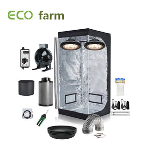 ECO Farm 4*4 FT(48*48*80 Inch/ 120*120*200 CM) DIY Grow Package Indoor Complete Kit Growing System