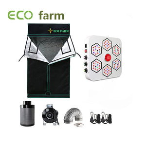 Eco Farm 3*3FT (36*36 Inch/ 90*90 CM) A520 Series DIY Grow Tent For Dark Room Complete Kit Hydroponic Growing System For 2 Plants
