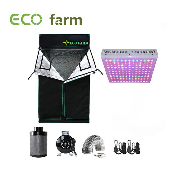 Eco Farm 3*3FT (36*36 Inch/ 90*90 CM) Hydroponics Complete Grow Room Tent Kit For 2 Plants