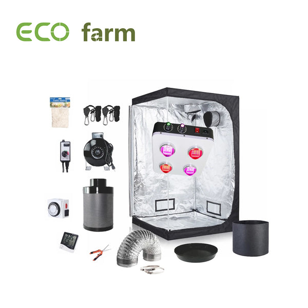 Eco Farm 4*2FT(48*24*80 Inch/ 120*60*200 CM) DIY Grow Package Indoor Grow Tent Complete Kit