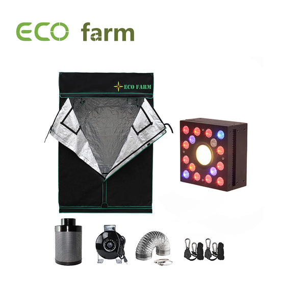 Eco Farm 5*5FT (60*60 Inch/ 150*150 CM) Hydroponics Grow Room Tent Flower Vegetable Planting System For 6 Plants