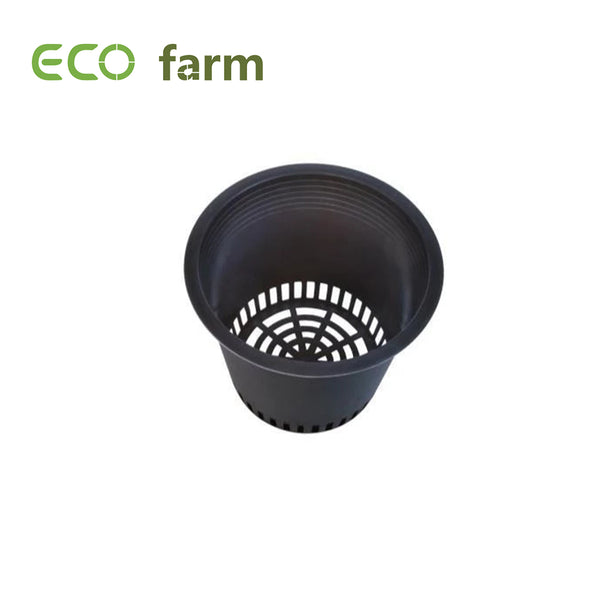 ECO Farm 8" Black Plastic Hydroponics Mesh Pots