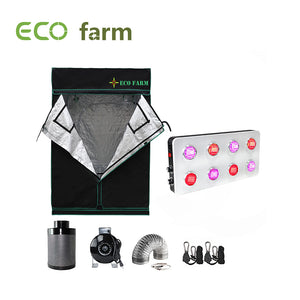 Eco Farm GS800 Series 5*5FT (60*60 Inch/ 150*150 CM) Hydroponics Complete Grow Room Tent Full Setup Kit For 6 Plants