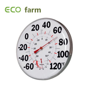 ECO Farm Hydroponic indoor 12" Thermometer Humidity Gauge